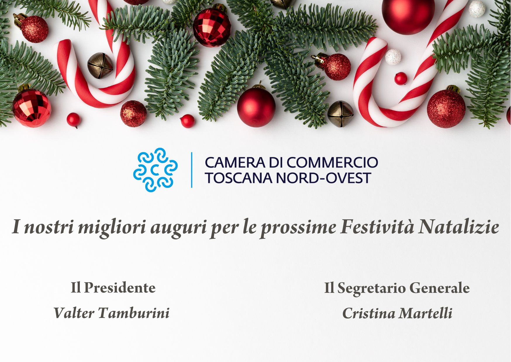 Auguri festività natalizie 2022 Camera di Commercio Toscana Nord-Ovest